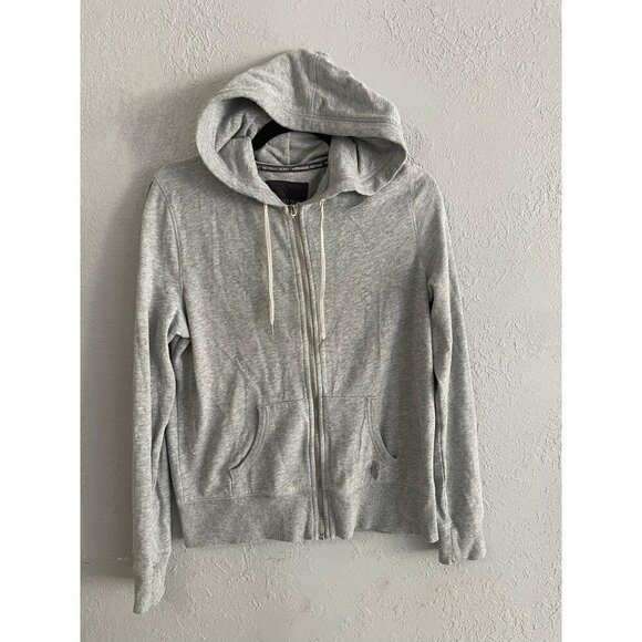VICTORIA SECRET SUPERMODEL ESSENTIAL WOMENS GRAY ZIPPER HOODIE SIZE L - Picture 2 of 13